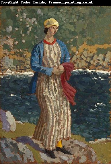 John Augustus Atkinson Woman by a Riverbank